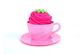 6 Pink Reusable Silicone Decorative Cupcake Liners for Baking Cupcakes, Muffins, Dessert Cups For Frozen Treats... N7