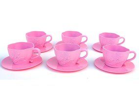 6 Pink Reusable Silicone Decorative Cupcake Liners for Baking Cupcakes, Muffins, Dessert Cups For Frozen Treats... N8
