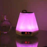 Divalove Magic Portable Wireless Bluetooth Speaker With FM Radio Alarm Lamp Clock, Smart Home 7 Colors LED Atmosphere... N4