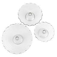 Decorative Clear Glass 3 Tier Cake Stand / Tabletop Pastry Serving Plate / Wedding Cupcake Platter N5