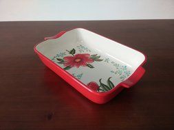 LG Stylish 14 3/4&quot;x 9 5/8&quot; Rectangular Lasagna Pan Baker Sunflower-Red) N6