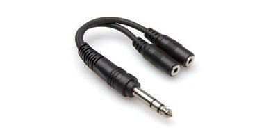 Hosa YPP-118 1/4 inch TRS to Dual 1/4 inch TRSF Y Cable N2