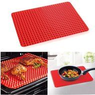 Altruism Baking Mats BBQ Silicone Mat Oven Baking Grill Oil Filter Pad Cooking Sheet Mat (Red)