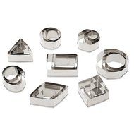 Yosoo 24Pcs Kitchen DIY Mini Shapes Cutters, Circle Hexagon Shape Silver Tone Metal Cutter Mould Mold for Cookies...