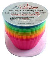Le Silicone - Dual-Size Nonstick Silicone Baking Cups, Set of 15 N5