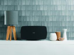 Pure Jongo T6 Wireless Speaker with Wi-Fi and Bluetooth, Piano Black/White N7