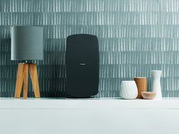 Pure Jongo T6 Wireless Speaker with Wi-Fi and Bluetooth, Piano Black/White N8