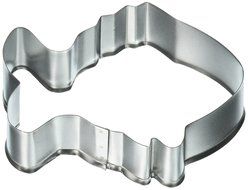 R &amp; M Tropical Fish Tinplated Cookie Cutter, 3.5-Inch, Silver