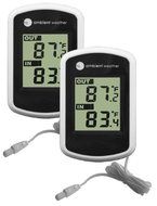 Ambient Weather Compact WS-02 Indoor/Outdoor Thermometer with Probe, 1-Pack N3