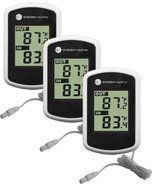 Ambient Weather Compact WS-02 Indoor/Outdoor Thermometer with Probe, 1-Pack N4