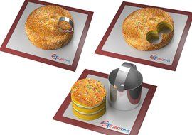 Round Shape Steel Cookie Cake Slicer / Cutter 3" Deep with Handle