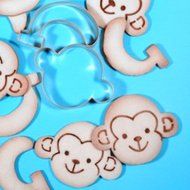 GXHUANG Monkey Cookie Cutters Set - Stainless Steel, for Anniversary Birthday Wedding Party (Silvery)