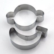 GXHUANG Monkey Cookie Cutters Set - Stainless Steel, for Anniversary Birthday Wedding Party (Silvery) N2