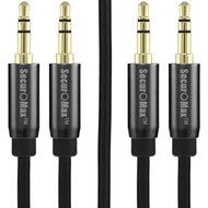 Aux Cable (2 Pack) - Shielded Cord (3.3ft/1m) - 3.5mm Male to Male Audio Cables for Car/Auto Stereo(s) Speaker...