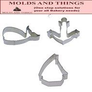 Whale Cookie Cutter, Anchor Cookie Cutter, Sailboat Cookie Cutter.