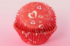 Disposable Baking Cups Mini Cupcake Liners Baking Cups Red Hearts Standard Size 2'' Valentine's Day 1sets of 150...