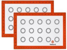 WELLAND Silicone Baking Mat Non-stick Silicone Liner for Bake Pans , 16.5&rsquo;&rsquo;x 11&rsquo;&rsquo;, Set of 2