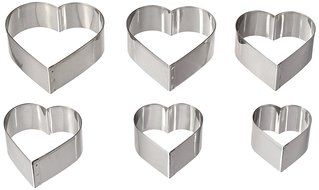 Ateco Graduated Heart Cookie Cutters, Set of 6