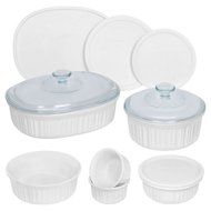 CorningWare French White Pop-Ins 8-Piece Round Bake and Serve Set N2
