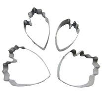 SOOKOO Set of 4 Stainless Steel Peony Flower Cutter Decor Fondant Cutter Mold Set Cupcake Decorating Tools N2