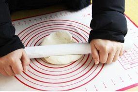 Silicone Baking Sheet Baking Sheet Liner Fiberglass Silicone Dough Rolling Mat Pastry Clay Dough Mat White 60cmx40cm...