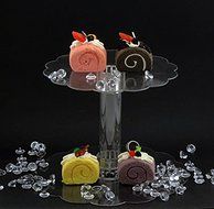 Adorox Clear Acrylic 3-Tier Cupcake Stand Wedding Cake Pastry Tower Holder Decoration (12"W x 15"H) N2