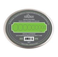Fox Run 9-Piece Plain and Crinkled Oval Cookie Cutter Set N4