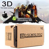 Google Cardboard V2 with Straps by D-scope Pro Virtual Reality Compatible with Android Apple Up to 6 Inch Easy... N4