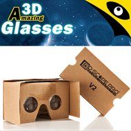 Google Cardboard V2 with Straps by D-scope Pro Virtual Reality Compatible with Android Apple Up to 6 Inch Easy... N5