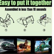 Google Cardboard V2 with Straps by D-scope Pro Virtual Reality Compatible with Android Apple Up to 6 Inch Easy... N6