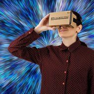 Google Cardboard V2 with Straps by D-scope Pro Virtual Reality Compatible with Android Apple Up to 6 Inch Easy... N9