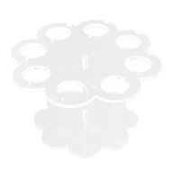 VORCOOL Acrylic Ice Cream Cone Holder Stand with 8 Holes (Transparent)