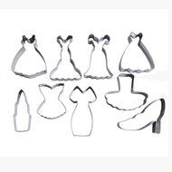 Yunko Fashion Lady Dress Ballet Suit Corset Skirt Stainless Steel Cookie Cutter Fondant Cutter Cake Cake Decoration...