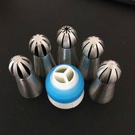 TANGCHU Ball Russian Piping Tips Set 1PC Tulip Stainless Steel Sphere Cream Icing Piping Nozzles DIY Baking Tools... N9