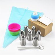 TANGCHU Ball Russian Piping Tips Set 1PC Tulip Stainless Steel Sphere Cream Icing Piping Nozzles DIY Baking Tools... N16