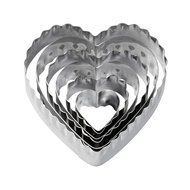 Wilton 417-2588 6-Piece Nesting Fondant Double Sided Cut Out Cutters, Hearts