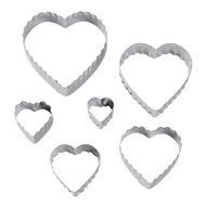 Wilton 417-2588 6-Piece Nesting Fondant Double Sided Cut Out Cutters, Hearts N2