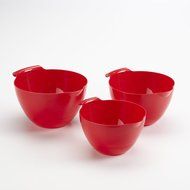 Linden Sweden 3-Piece Mixing Bowl Set, Red N2