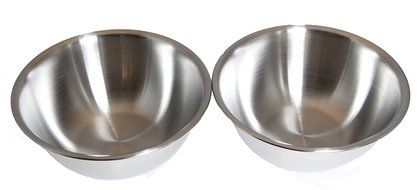 3-Quart Heavy-Duty Deep Stainless Steel Flat Base Mixing Bowl (1-Pack of 2) N2