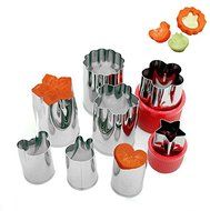 Astra Shop Vegetable Cutter Shapes Set ( 8 Piece) - Mini Cookie Cutters, Super Cute Vegetable Presses Stamps for...
