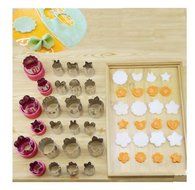 Astra Shop Vegetable Cutter Shapes Set ( 8 Piece) - Mini Cookie Cutters, Super Cute Vegetable Presses Stamps for... N4