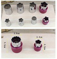 Astra Shop Vegetable Cutter Shapes Set ( 8 Piece) - Mini Cookie Cutters, Super Cute Vegetable Presses Stamps for... N6