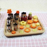 Astra Shop Vegetable Cutter Shapes Set ( 8 Piece) - Mini Cookie Cutters, Super Cute Vegetable Presses Stamps for... N7