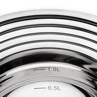 Cheffy Stainless Steel Mixing Bowls with Lids and Grater Attachments, Set of 5 N2