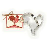 Rooster Cookie and Fondant Cutter - Ann Clark - 5.3 Inches - US Tin Plated Steel