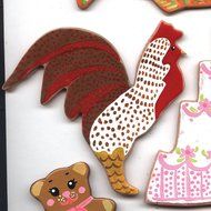 Rooster Cookie and Fondant Cutter - Ann Clark - 5.3 Inches - US Tin Plated Steel N2