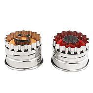QINF Smile Face and Wintersweet Shaped Stainless Steel Cookie Spring Cutter (2-Pack)
