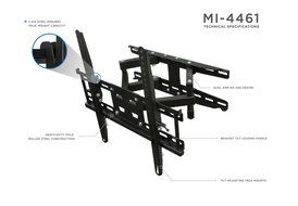 Mount-It! Articulating TV Wall Mount Corner Bracket, VESA 400 x 400 Compatible, Stable Dual Arm Full Motion, Swivel... N5