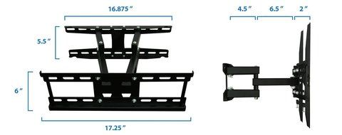 Mount-It! Articulating TV Wall Mount Corner Bracket, VESA 400 x 400 Compatible, Stable Dual Arm Full Motion, Swivel... N8