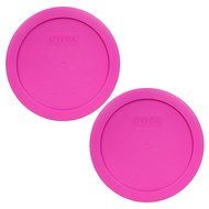 Pyrex 7201-PC Round 4 Cup Storage Lid for Glass Bowls (2, Pink)